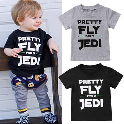 

Toddler Kid Baby Boys Cotton Star Wars Short Sleeve Tops T-shirt Tee Shirts Top