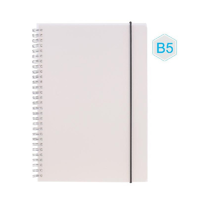 

B5 Coil Notebook Spiral Notebooks with Elastic Band 5mm Square Grid Pages Diary Journal Memo Office&School Supplies