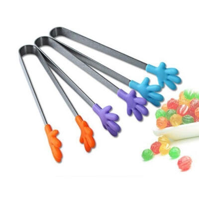 

Fashion Silicone Stainless Steel Cooking Kitchen Tong Food BBQ Salad Hand Clip
