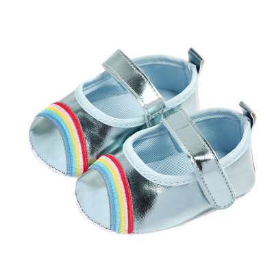 

Baby Shoes Princess PU Striped Newborn First Walkers Soft Soled Non-slip Footwear Party Gift Baby Girls Shoes