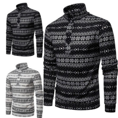 

New Men Slim Warm Knit Sweater High Neck Jumper Top Turtleneck Winter Pullover