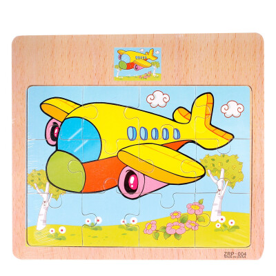 

Siaonvr Wooden Jigsaw Puzzle toy Children Cartoon Animal Traffic Learning Puzzle Toys