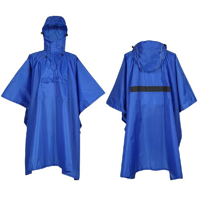 

Men Women Raincoat Waterproof Rainwear Rainproof Poncho with Reflective Stripe