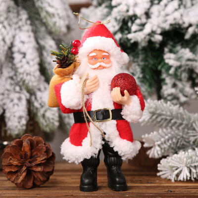 

Siaonvr Christmas Decorations Resin Santa Claus Standing Posture Ornaments Doll Pendant