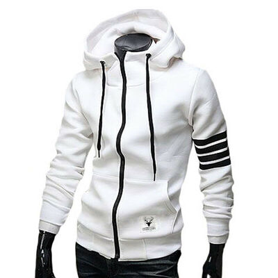 

Men Winter Warm Zip Up Jacket Outwear Hoodie Hoody Coat Hooded Top Sweatshirt