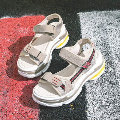 

Summer muffin sports sandals Korean version ins super-hot thick-soled beach shoes for students