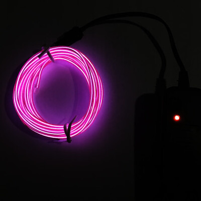 

Gobestart Flexible LED Light EL Wire String Strip Rope Glow Decor Neon Lamp USB Controlle