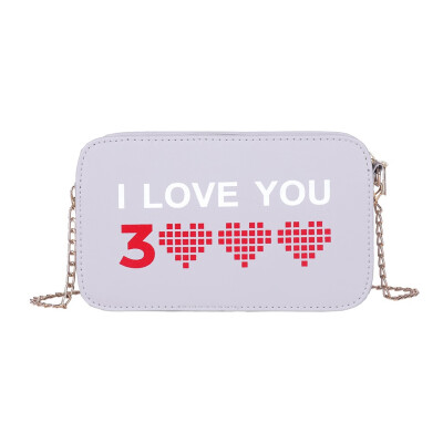 

Tailored Women Fashion Girls Metal Chain Letter Handbag Shoulder Crossbody Casual Bag