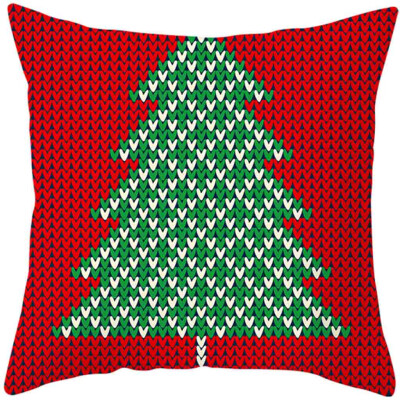 

Siaonvr 2020Merry Christmas Pillow Cases Cotton Linen Sofa Cushion Cover Home Decor