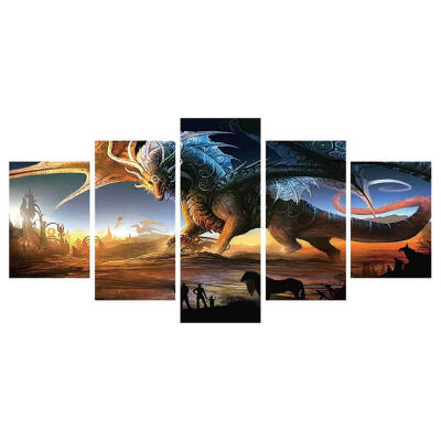 

5pcs 5D DIY Full Drill Square Diamond Painting Dinosaur Cross Stitch Kit