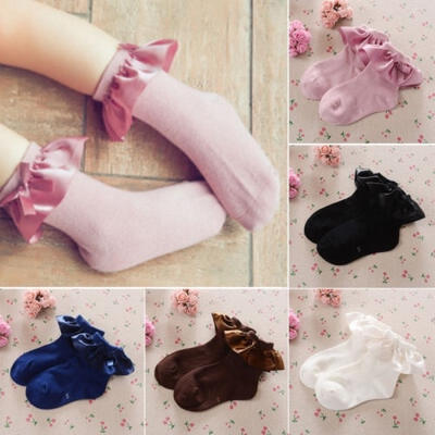 

Newborn Baby Cotton Socks Lace Princess Combed Socks for Girls Infant Babe Socks
