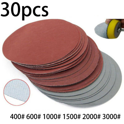 

25Pcs 6 150mm Wet Dry Sandpaper Sanding Discs 600-3000 Grit Hook And Loop Pack