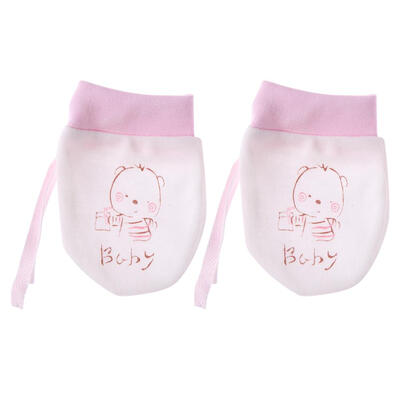 

Baby Infant Cartoon Printing Adjustable Drawstring Anti Scratch Face Gloves