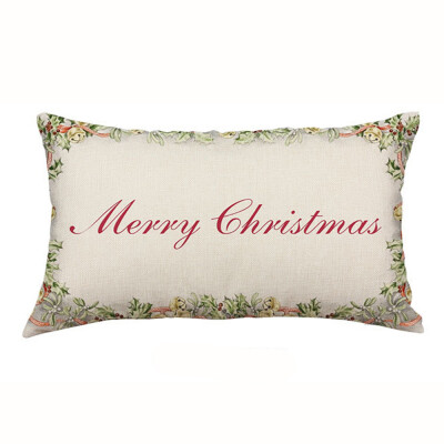 

Siaonvr Christmas Rectangle Cotton Linter Pillow Cases Cushion Covers