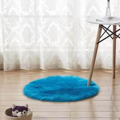 

Toponeto Wool Imitation Sheepskin Rugs Faux Fur Non Slip Bedroom Shaggy Carpet Mats