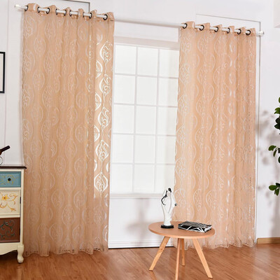 

Gobestart New Simple Rural Wind Hook Hook Bubble Cut Flower Pattern Curtain Curtain