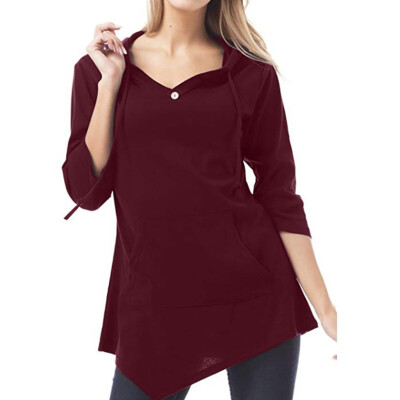 

Starmoon Womens Sexy V-Neck Pure-Color Sweater Fashion Pocket T-Shirt Blouse