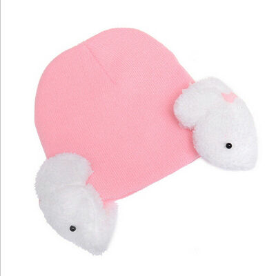 

Winter Baby Toddler Kids Boy Girl Knitted Rabbit Crochet Ear Beanie Warm Hat Cap