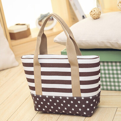 

Tailored Womens Striped Shoulder Bags Capacity Women Canvas Bags Size Small RD