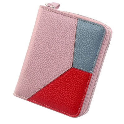 

2018 New Style Fashion Hot Womens PU Leather Small Mini Wallets Patchwork Holder Zipper Purse Clutch