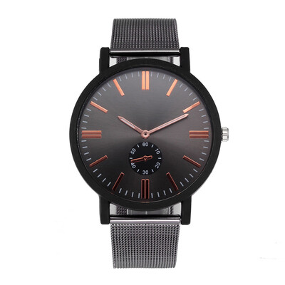 

Gobestart New Men Watch Stainless Steel Clock Male Quartz Alloy Belt Casual Wristwatch