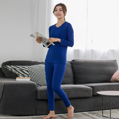 

Women Casual Underwear Pajama Set Sleepwear Long Sleeve Solid Tops Long Pants