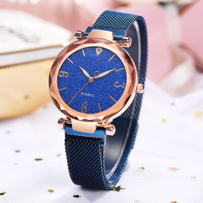 

RM Fashion Simple And Simple Scale Star Sky Dial Mesh With Quartz Womens Watch