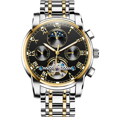 

Angela Bos 9022G Watch Men Automatic Mechanical Movement Wrist Watch Waterproof Calendar Luminous Watch for Men