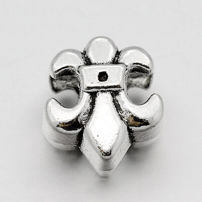 

Alloy Fleur-de-lis Large Hole European Beads Antique Silver 13x115x75mm Hole 45mm