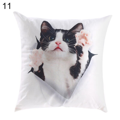 

45x45cm Cartoon Cat Throw Pillow Case Cushion Cover Sofa Bed Car Home Decor