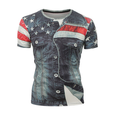 

Denim Look 3D Print Tee