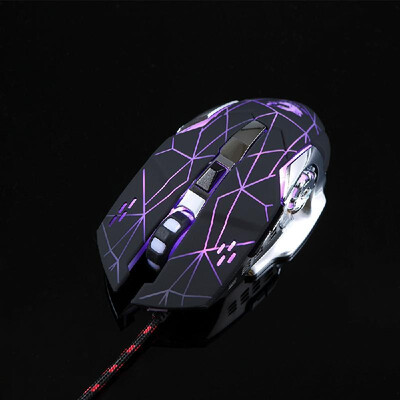 

Free Wolf Wired Gaming Mouse Professional FPS Mouse with 4000DPI Gaming Mice with Programmable Buttons Ergonomic Grip RGB Light W