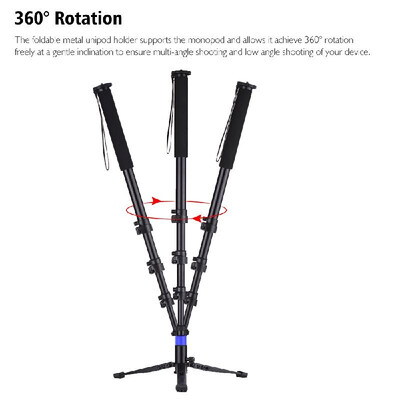 

Aluminum Alloy Flip Lock Monopod with Unipod Holder 14 38 Inch Screw Mounts for DSLR ILDC Camera Camcorder DV 4-Sections Up to 6