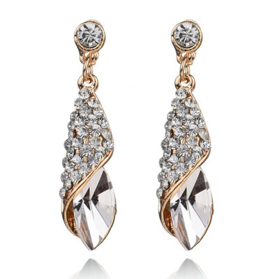 

Luxury Fashion Temperament Crystal Pendant Earrings for Women&Girls Wedding Wholesale Water Drop Earrings Jewelry Gifts