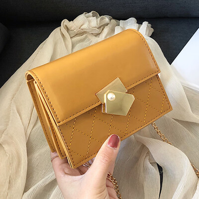 

Ins new small bag women 2019 new western style chain bag fashion Joker slung Lingge small square bag