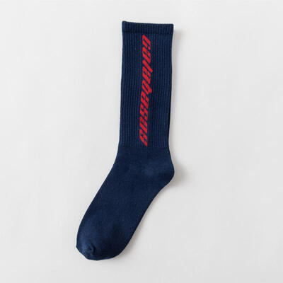 

Unisex Cotton Crew Socks Fashionable All-match Soft Breathable Letter Printed Socks For Men Women Sized 35-42