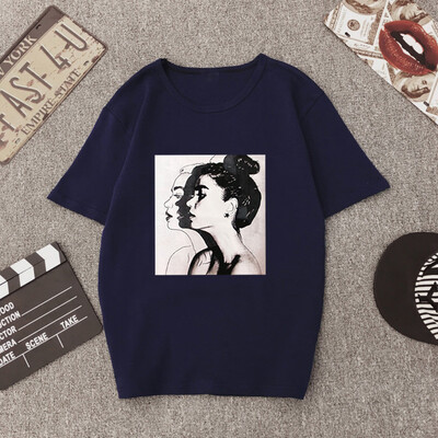 

Nomeni Women Summer Fashion Casual Print Short Sleeve Blouse Loose Top T-Shirt Plus