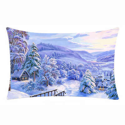 

〖Follure〗Merry Christmas Rectangle Cushion Cover Throw Pillow Case Pillowcase