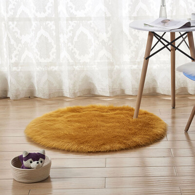 

Toponeto Wool Imitation Sheepskin Rugs Faux Fur Non Slip Bedroom Shaggy Carpet Mats