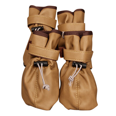 

4pcs Waterproof Dog Shoes Reflective Anti Slip Rain Boots Adjustable Winter Warm Socks Sneaker Paw Protector For Dogs Cat