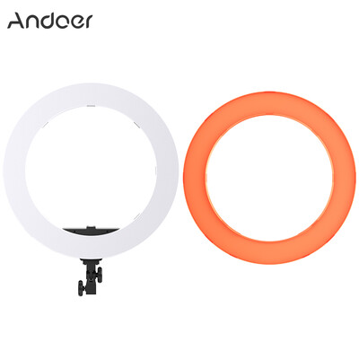 

Andoer HD-18D 18 inch Studio Ring Light 55W 5600K Color Temperature Dimmable LED Video Light Lamp Built-in 252pcs SMD LEDs Digital