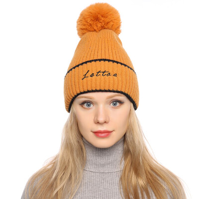 

Tailored Fashion Women Curling Baseball Cap Hat Winter Warm Thickened Knitted Ball Cap