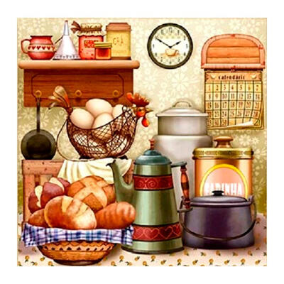 

5D DIY Full Drill Diamond Painting Kitchen Cross Stitch Embroidery Mosaic