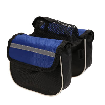 

Bicycle Bike Cycling Front Frame Tube Handlebar Pannier Double Pouch Phone