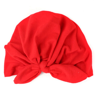 

Fashion Newborn Infant Toddler Kid Baby Boy Girl Turban Bowknot Soft Bunny Beanie Hat Cap Gray Red