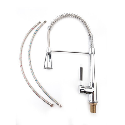 

Zimtown Modern Commercial Brushed Nickel Stainless Steel Single Lever Pull Out Sprayer Kitchen Faucet