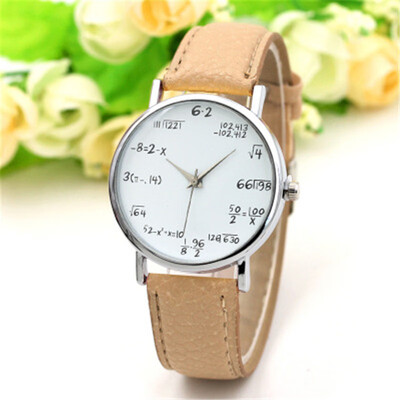 

Mathematical formula root number belt watch popular quartz watch student watch custom