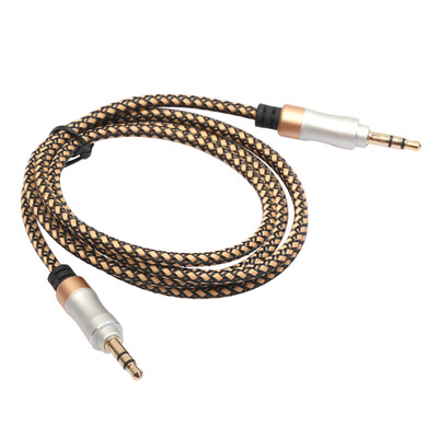 

1M 3FT 35mm Aux Cable Gold Plated Male to Male Car Audio Line for iPhone