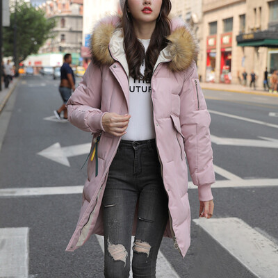 

Tailored Fashion Women Winter Warm Coat Hooded Thick Warm Slim Jacket Long Overcoat