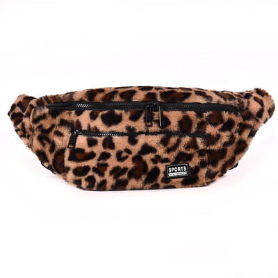 

Tailored Women Fashion Leopard Plush Waist Bag Large Capacity Crossbody Bag Chest Bags